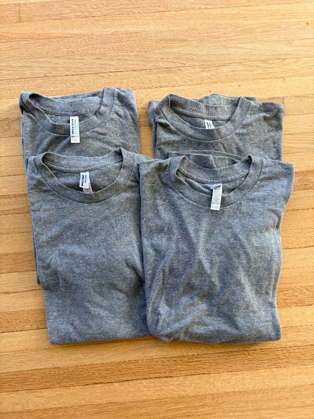 4 pack American Apparel mens tshirts gray XL